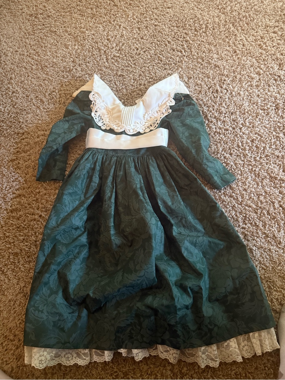 Jayne Copeland Green and Ivory Theatrical Girls' Dress